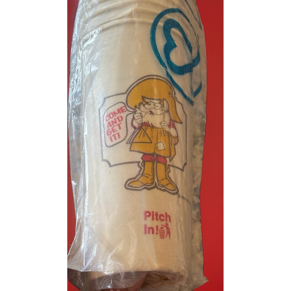 50 Vtg Dusty's Chili & Things Wax Cups Sweetheart 22 oz 1978 Unused Advertising